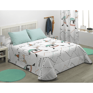 EDREDÓN NÓRDICO INFANTIL DE ANIMALES PINGUIN 2 PLAZA
