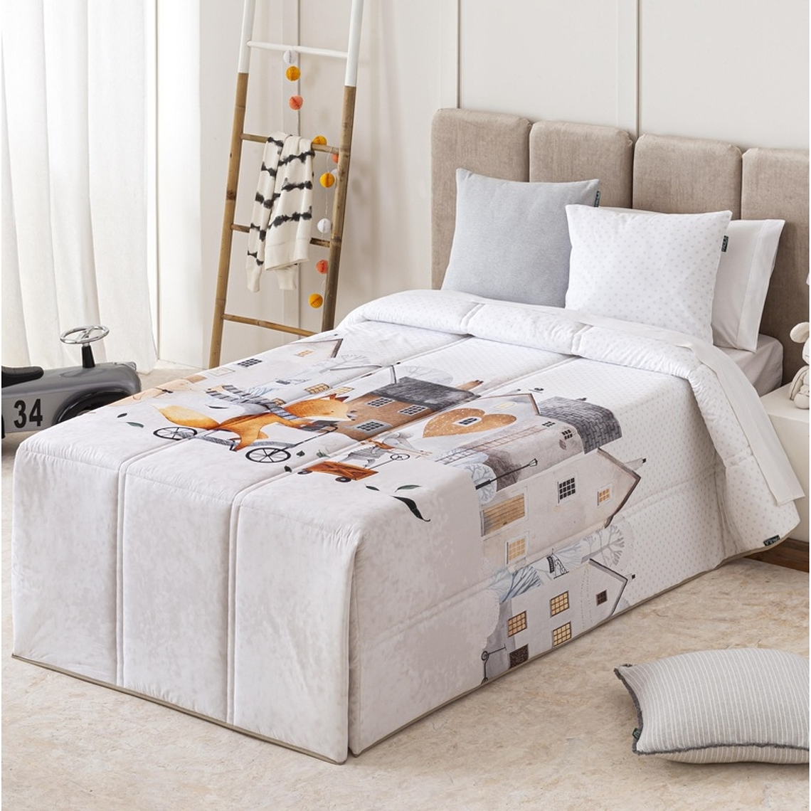 EDREDÓN INFANTIL PARA CAMA DE NIÑOS FOX DIBUJO ZORRITO 1 PLAZA 1