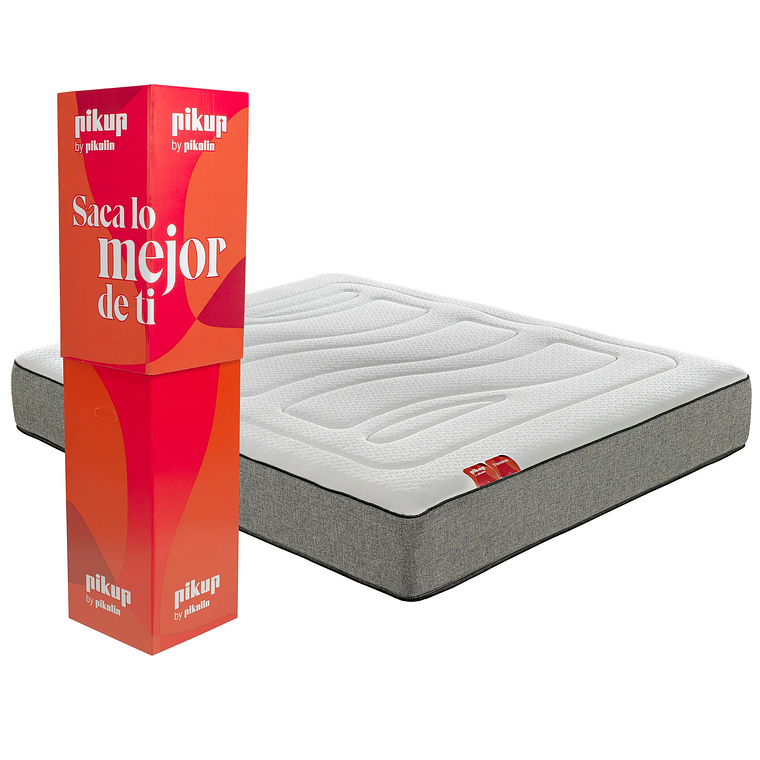 Colchón enrollado de visco y muelles ensacados de firmeza media-alta - PIKUP FUSSION 2 Plaza 8