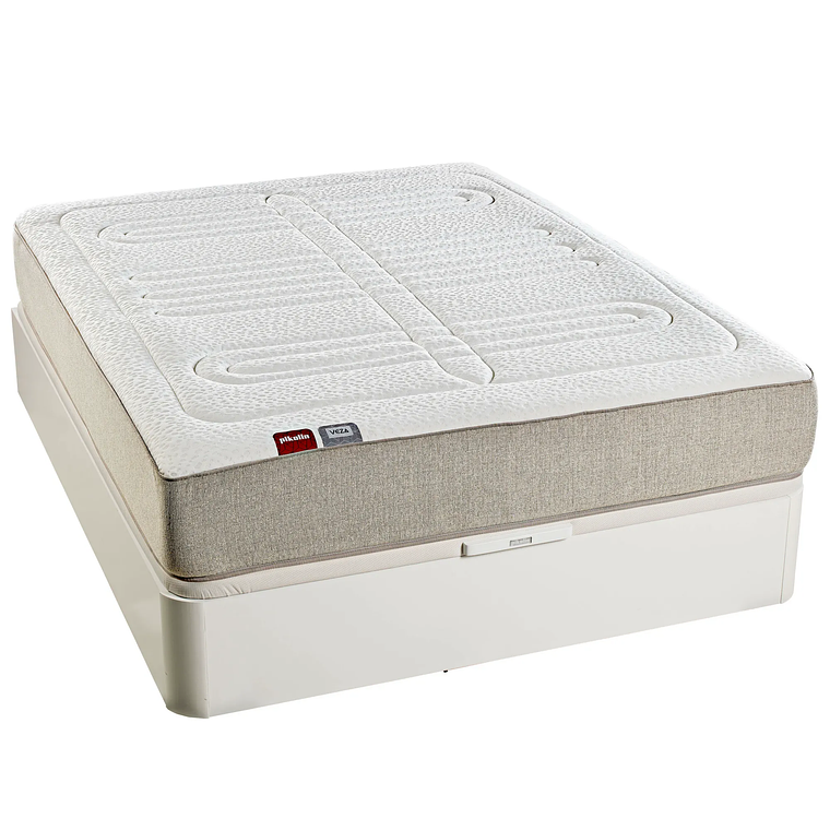 Colchón enrollado de muelles ensacados y visco y firmeza alta - VEZA 2 Plaza 2