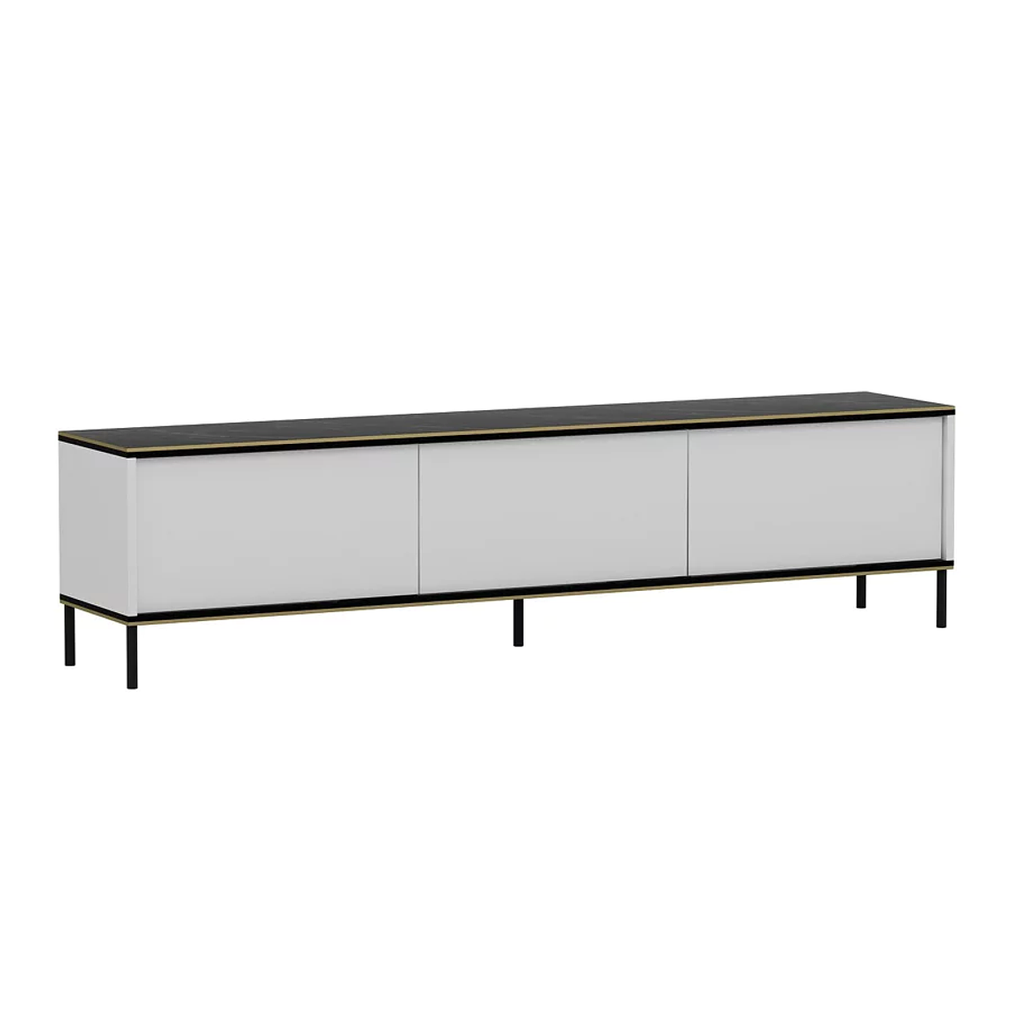 Mueble TV Kailua 1711 (Blanco + Mármol negro) 3