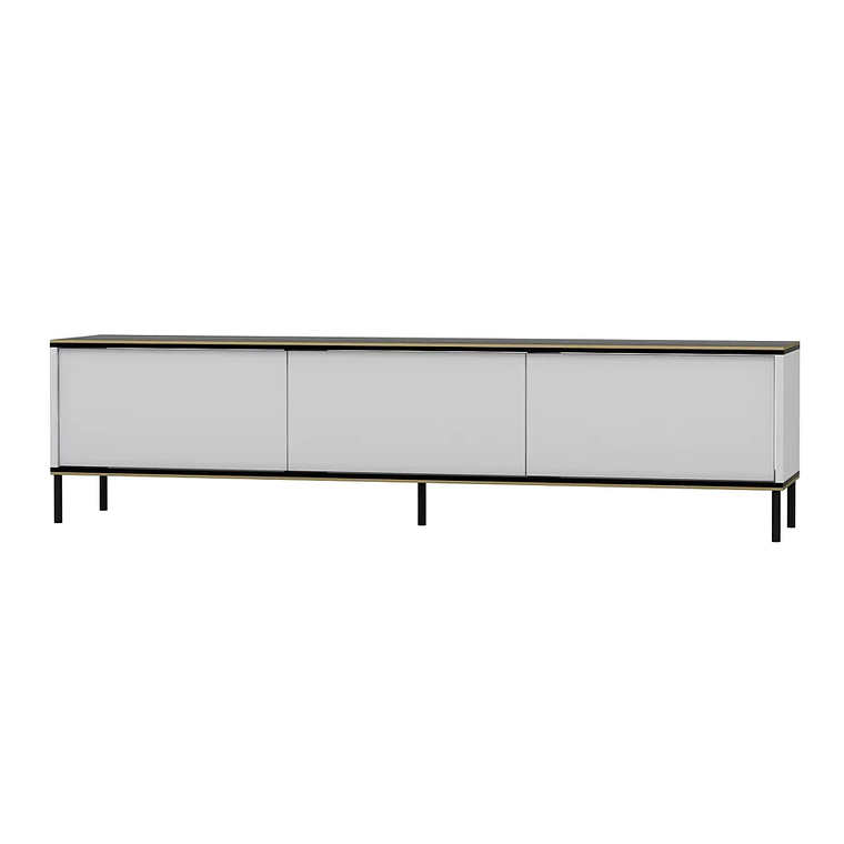 Mueble TV Kailua 1711 (Blanco + Mármol negro) 6