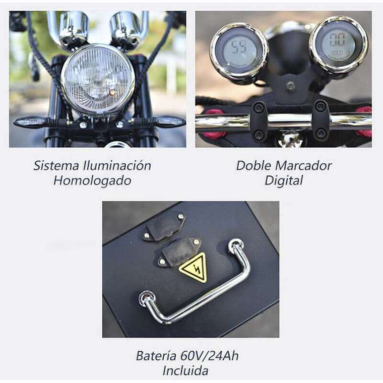 Patinete CityCoco COBRA 2000W Matriculable Negro 10