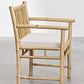 Silla de comedor con reposabrazos con cojín en bambú Senia - Miniatura 2