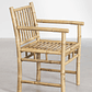 Silla de comedor con reposabrazos sin cojín en bambú Senia - Miniatura 2