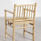 Silla de comedor con reposabrazos sin cojín en bambú Senia - Miniatura 3