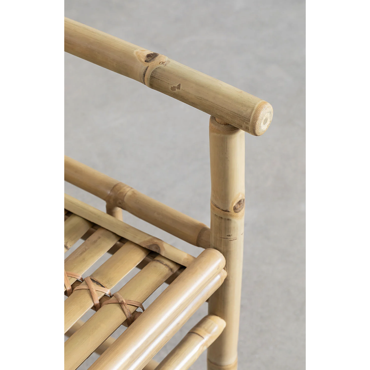 Silla de comedor con reposabrazos sin cojín en bambú Senia 5