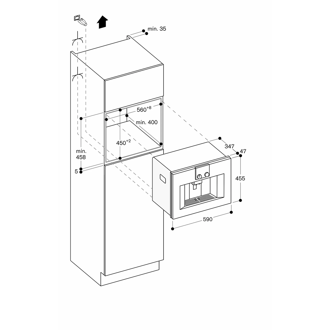 Cafetera Gaggenau CM450102 Acabado Antracita 59 Cm 2