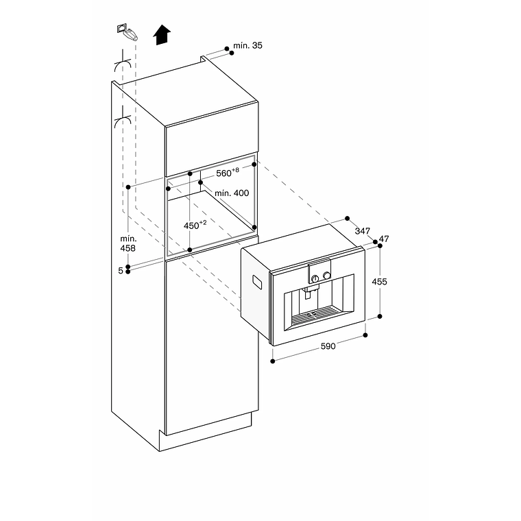 Cafetera Gaggenau CM450102 Acabado Antracita 59 Cm 2