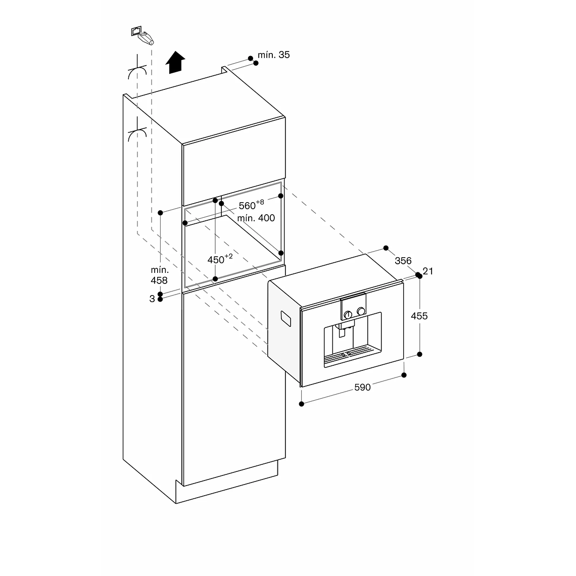 Cafetera Gaggenau CMP250132 Acabado Plata 59 Cm 2