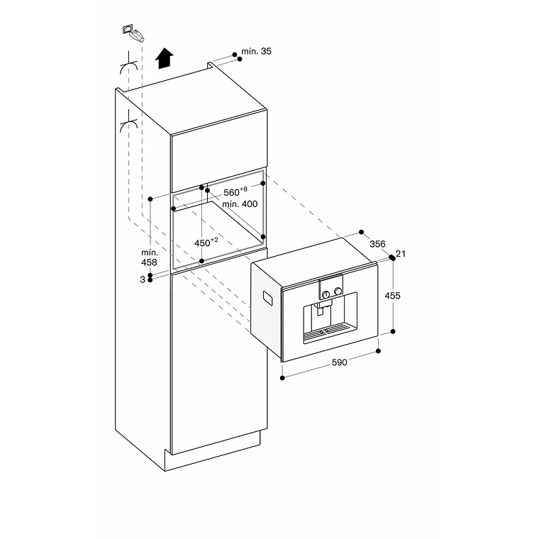 Cafetera Gaggenau CMP250132 Acabado Plata 59 Cm 2