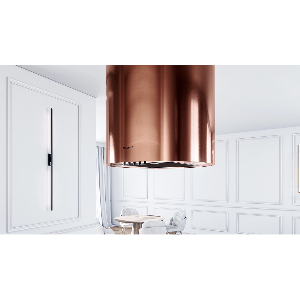 Campana Isla Silenciosa - 39 cm - 570 m³/h - LOBELIO - Vino Cobre 5