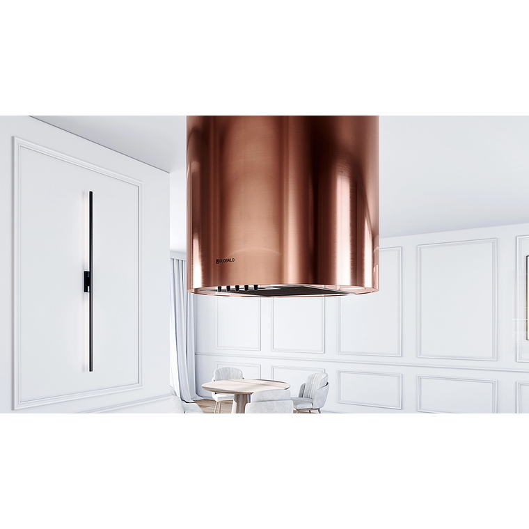 Campana Isla Silenciosa - 39 cm - 570 m³/h - LOBELIO - Vino Cobre 5