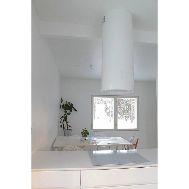 Campana Isla De 35 Cm FALMEC Blanco Polar Con Acabado En Blanco 6