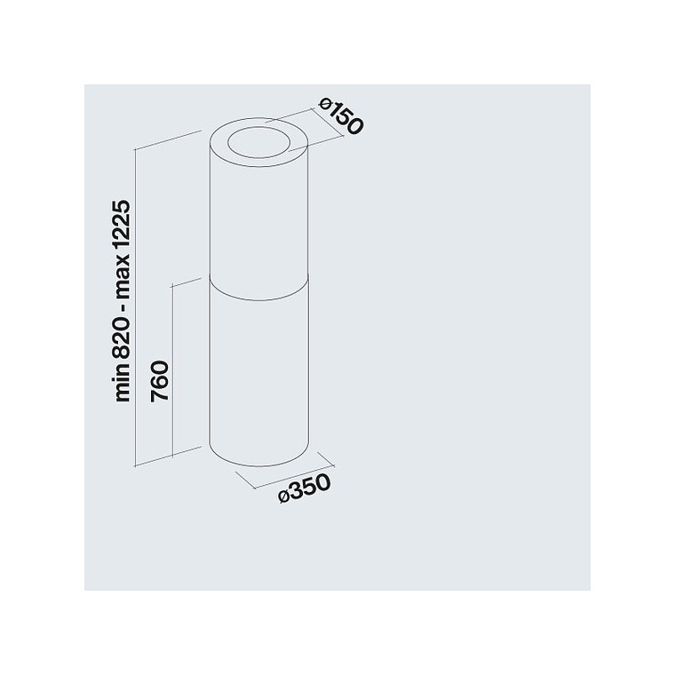 Campana Isla Falmec Polar Rame 35 Cm Acabado Cobre 2