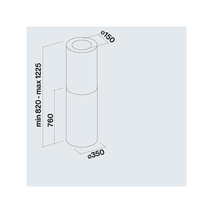 Campana Isla Falmec Polar Rame 35 Cm Acabado Oro