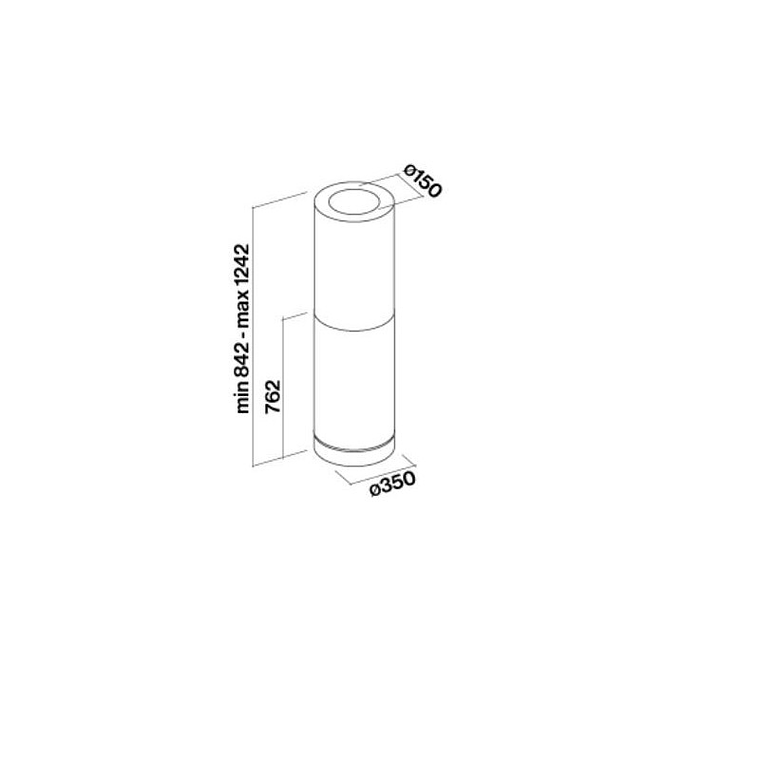 Campana Isla Falmec Polar Light 35 Cm Acabado en Acero Inoxidable 2