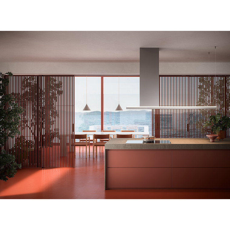 Campana Isla Lumen Isola 175 Cm Acabado Acero Inoxidable (Versión Izquierda) 3