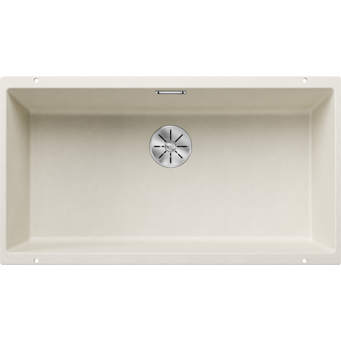 Lavaplatos de Granito BE BLANCO Subline 800 U Blanco Suave ( 80 x 40 cm) 1