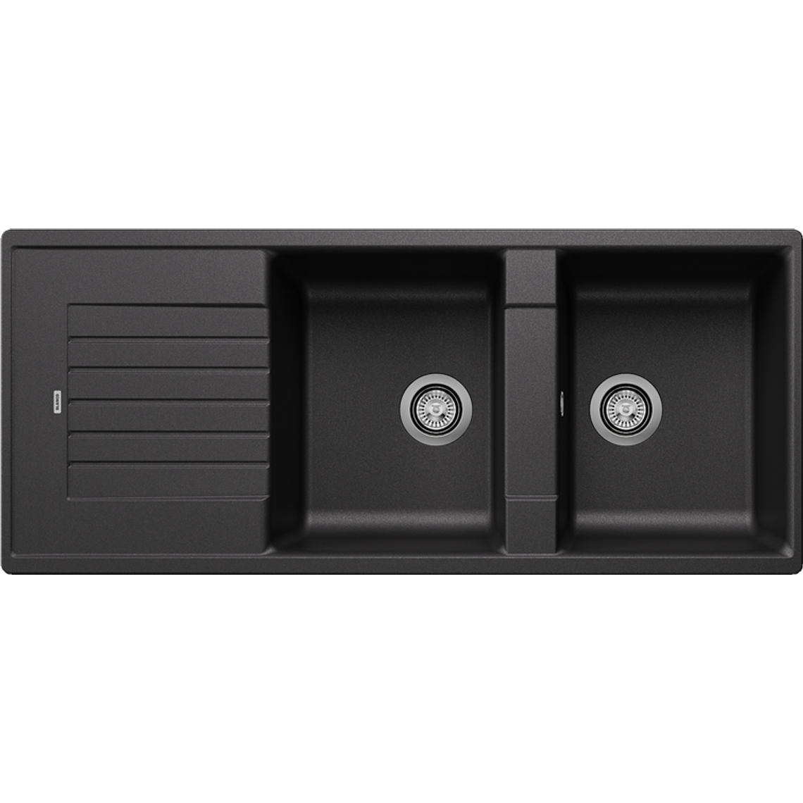 Lavaplatos de Granito Empotrado Reversible BLANCO Subline ZIA 8 S Antracita ( 116 x 50 cm) 1