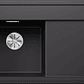 Lavaplatos de Granito con desegüe automático IZQ BLANCO Zenar 45 S Negro ( 84 x 50 cm) - Miniatura 1