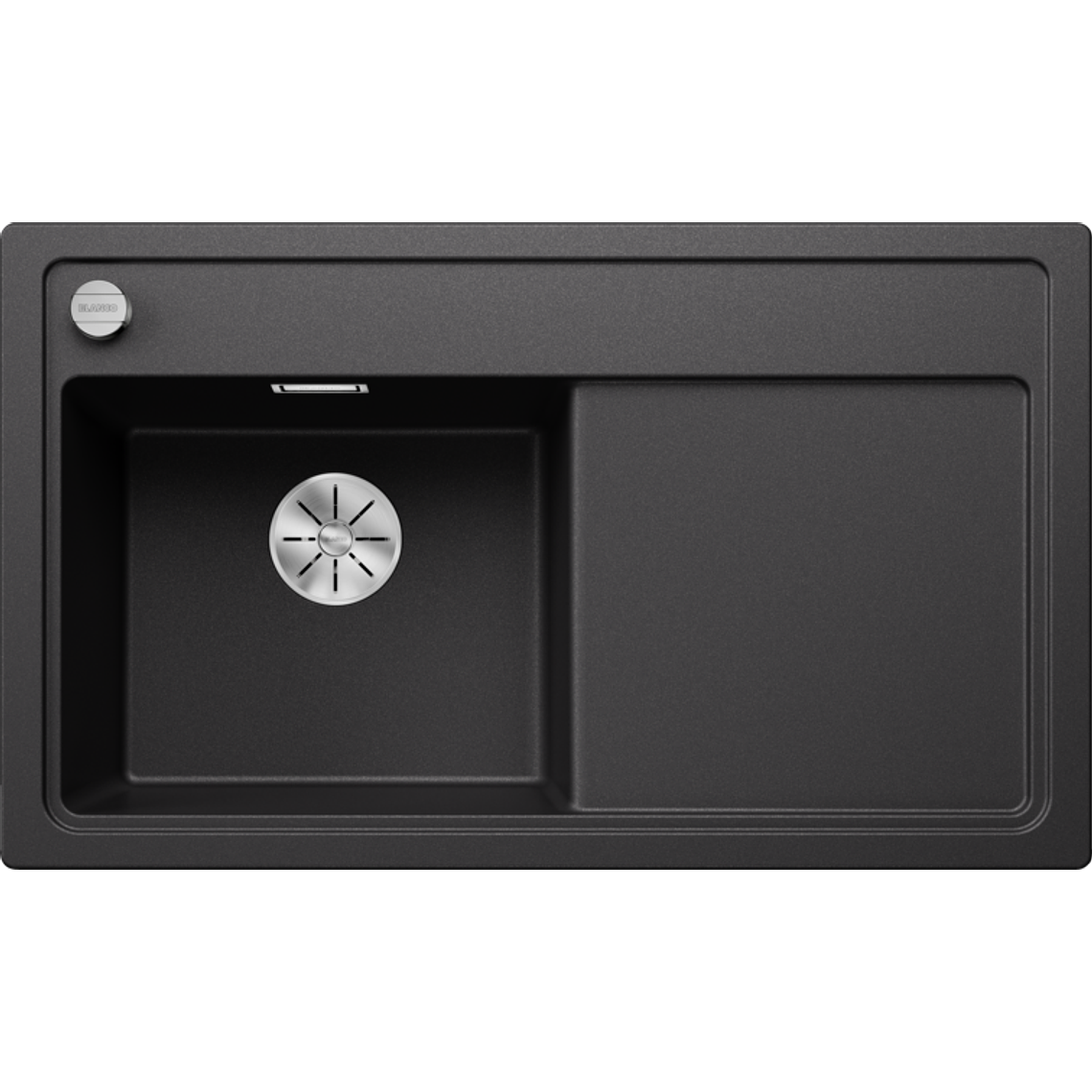 Lavaplatos de Granito con desegüe automático IZQ BLANCO Zenar 45 S Antracita ( 84 x 50 cm) 1