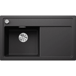 Lavaplatos de Granito con desegüe automático IZQ BLANCO Zenar 45 S Antracita ( 84 x 50 cm)