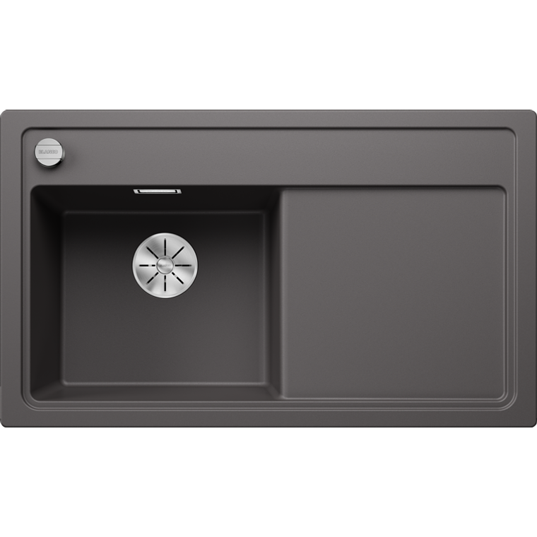 Lavaplatos de Granito con desegüe automático IZQ BLANCO Zenar 45 S Gris Roca ( 84 x 50 cm) 1