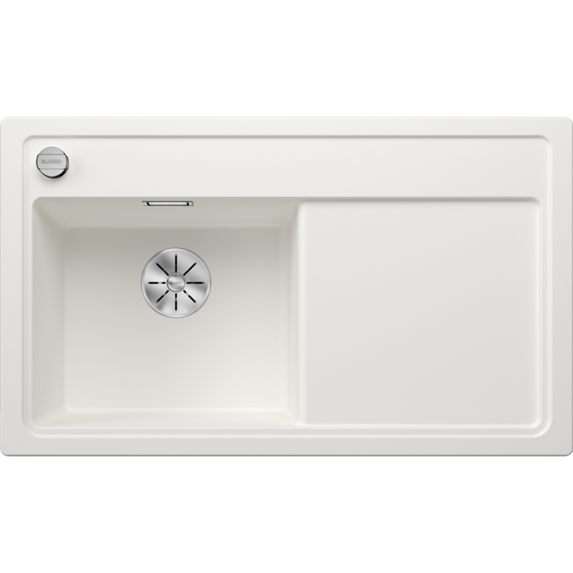 Lavaplatos de Granito con desegüe automático IZQ BLANCO Zenar 45 S Blanco ( 84 x 50 cm) 1