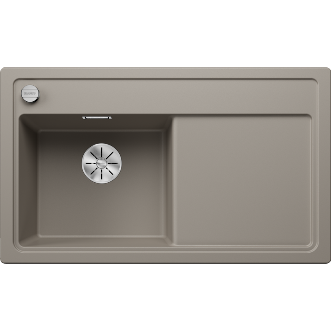 Lavaplatos de Granito con desegüe automático IZQ BLANCO Zenar 45 S Tartufo ( 84 x 50 cm) 1