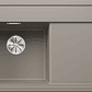 Lavaplatos de Granito con desegüe automático IZQ BLANCO Zenar 45 S Tartufo ( 84 x 50 cm) - Miniatura 1