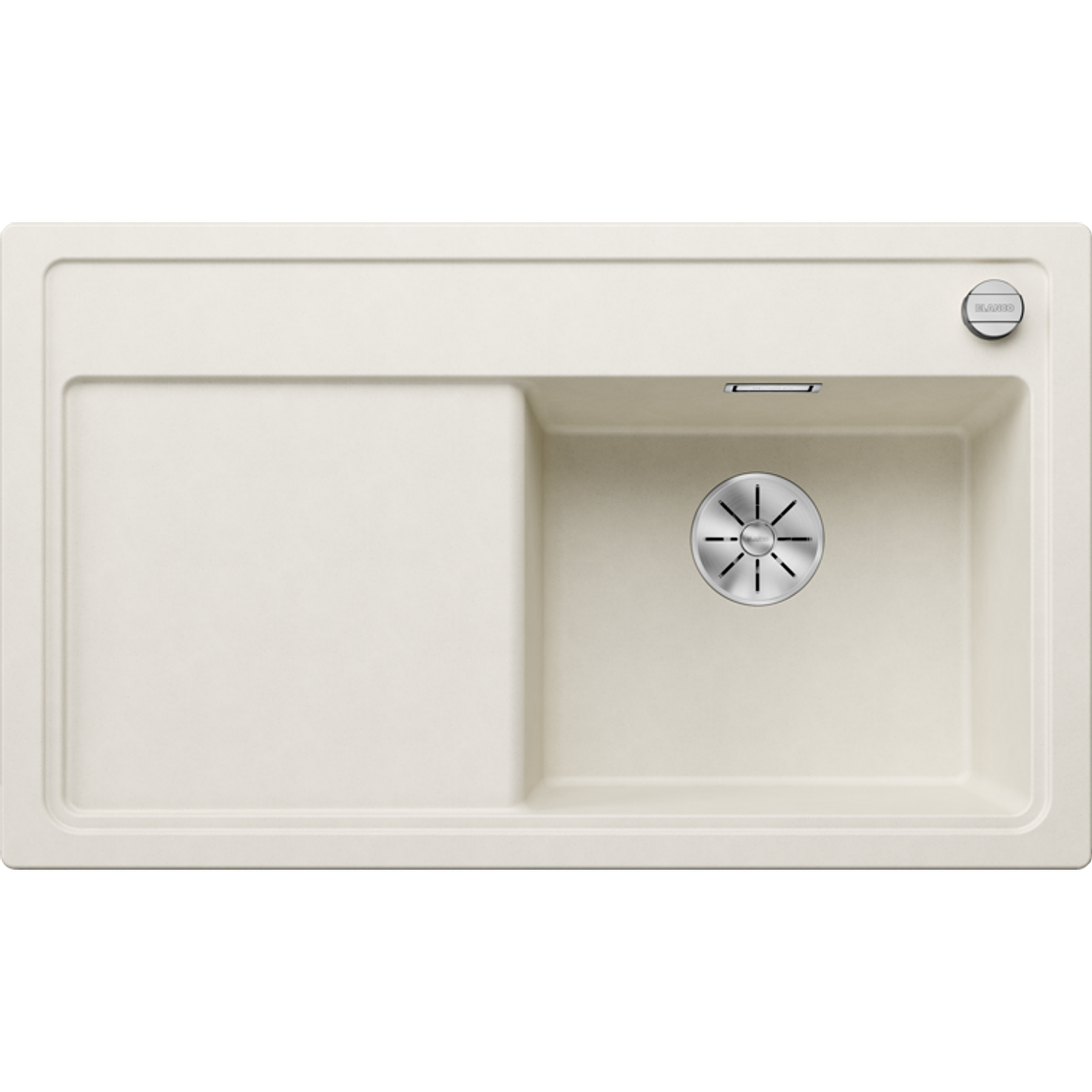 Lavaplatos de Granito con desegüe automático DER BLANCO Zenar 45 S Blanco Suave ( 84 x 50 cm) 1