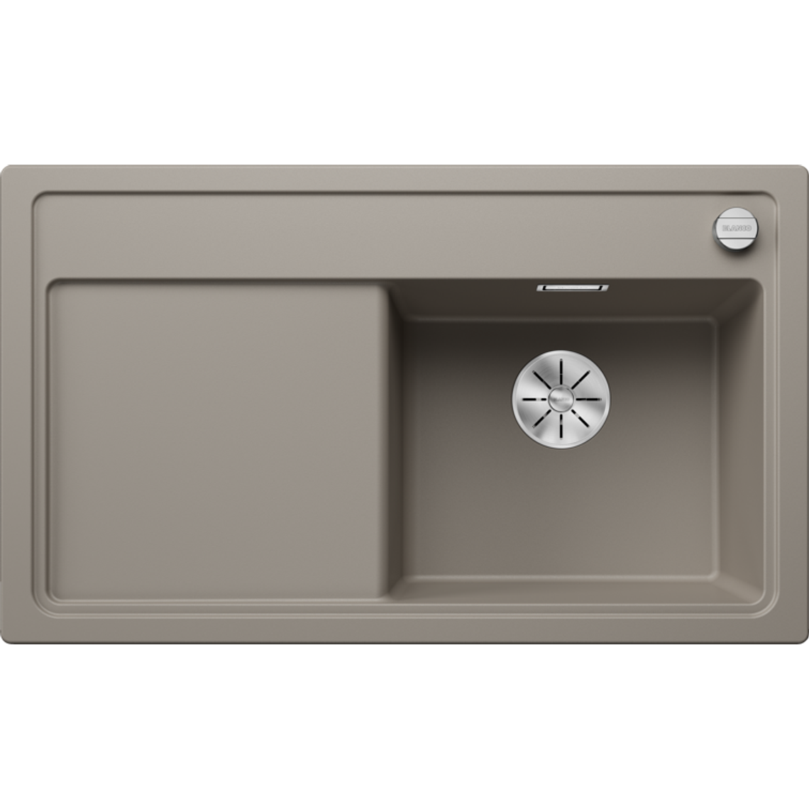 Lavaplatos de Granito con desegüe automático DER BLANCO Zenar 45 S Tartufo ( 84 x 50 cm) 1