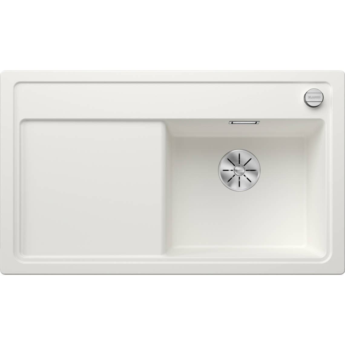 Lavaplatos de Granito con desegüe automático DER BLANCO Zenar 45 S Blanco ( 84 x 50 cm) 1