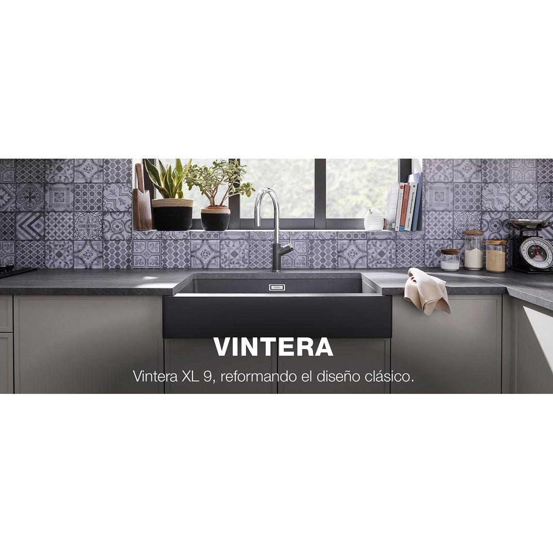 Lavaplatos de Granito Americano BLANCO VINTERA XL 9-UF Blanco ( 90 x 50 cm) 3