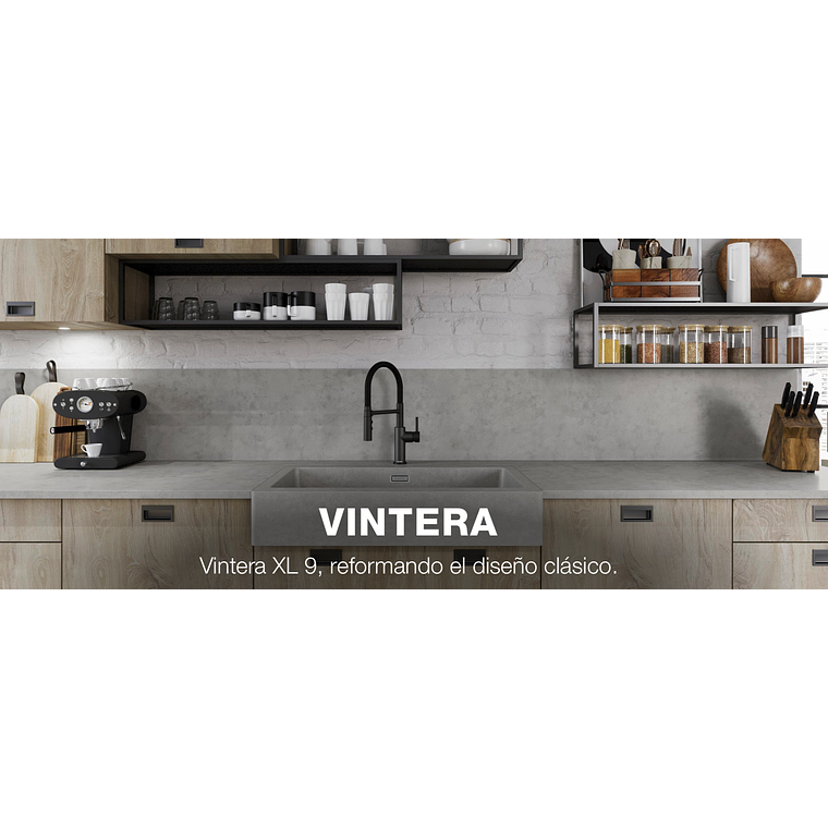 Lavaplatos de Granito Americano BLANCO VINTERA XL 9-UF Tartufo ( 90 x 50 cm) 2