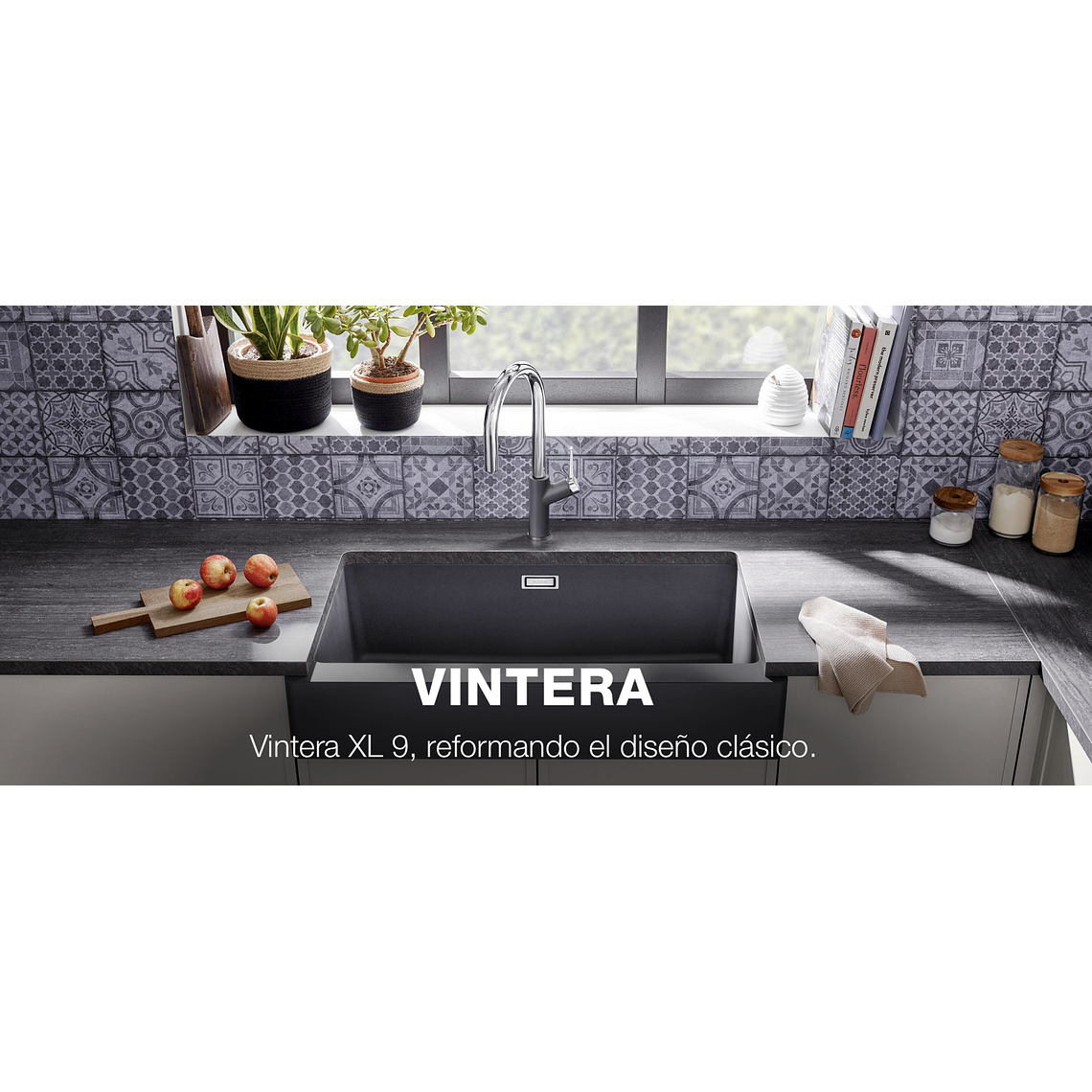 Lavaplatos de Granito Americano BLANCO VINTERA XL 9-UF Blanco Suave ( 90 x 50 cm) 4