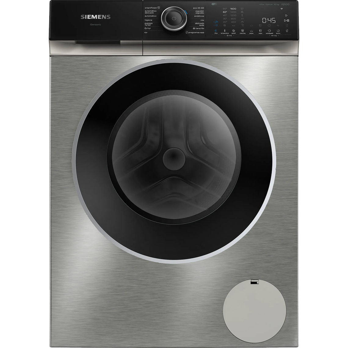 Lavadora SIEMENS iQ500 de carga frontal 10 kg 1600 r.p.m. Acero Antihuellas A 1