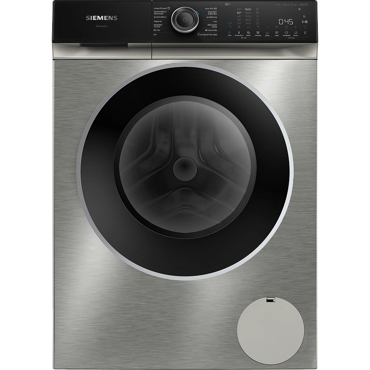 Lavadora SIEMENS iQ500 de carga frontal 10 kg 1600 r.p.m. Acero Antihuellas A 1