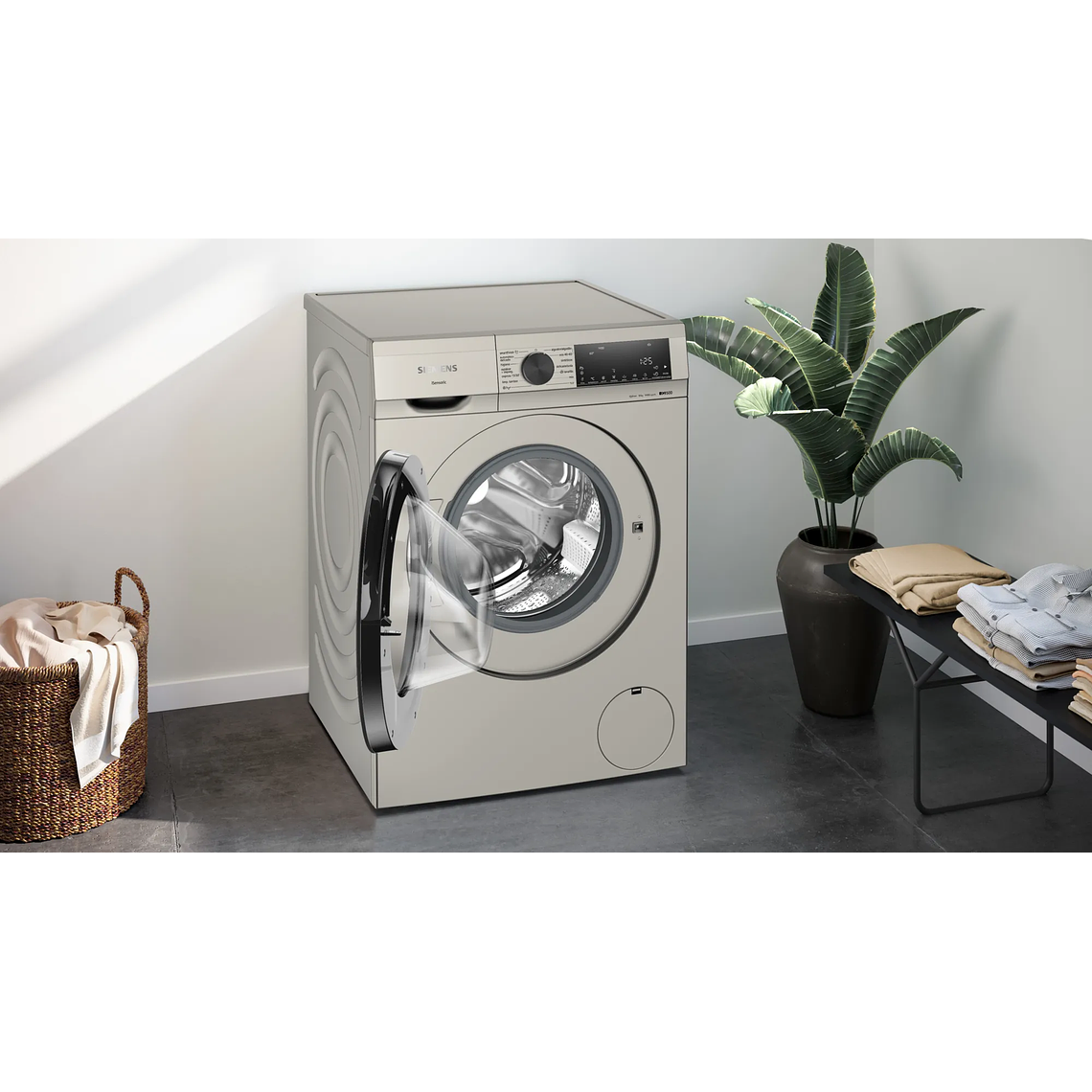 Lavadora SIEMENS iQ500 de carga frontal 9 kg 1400 r.p.m. Acero Antihuellas A 3