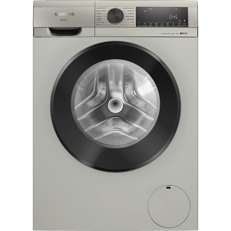 Lavadora SIEMENS iQ500 de carga frontal 10 kg 1400 r.p.m. Acero Mate Antihuellas A 1