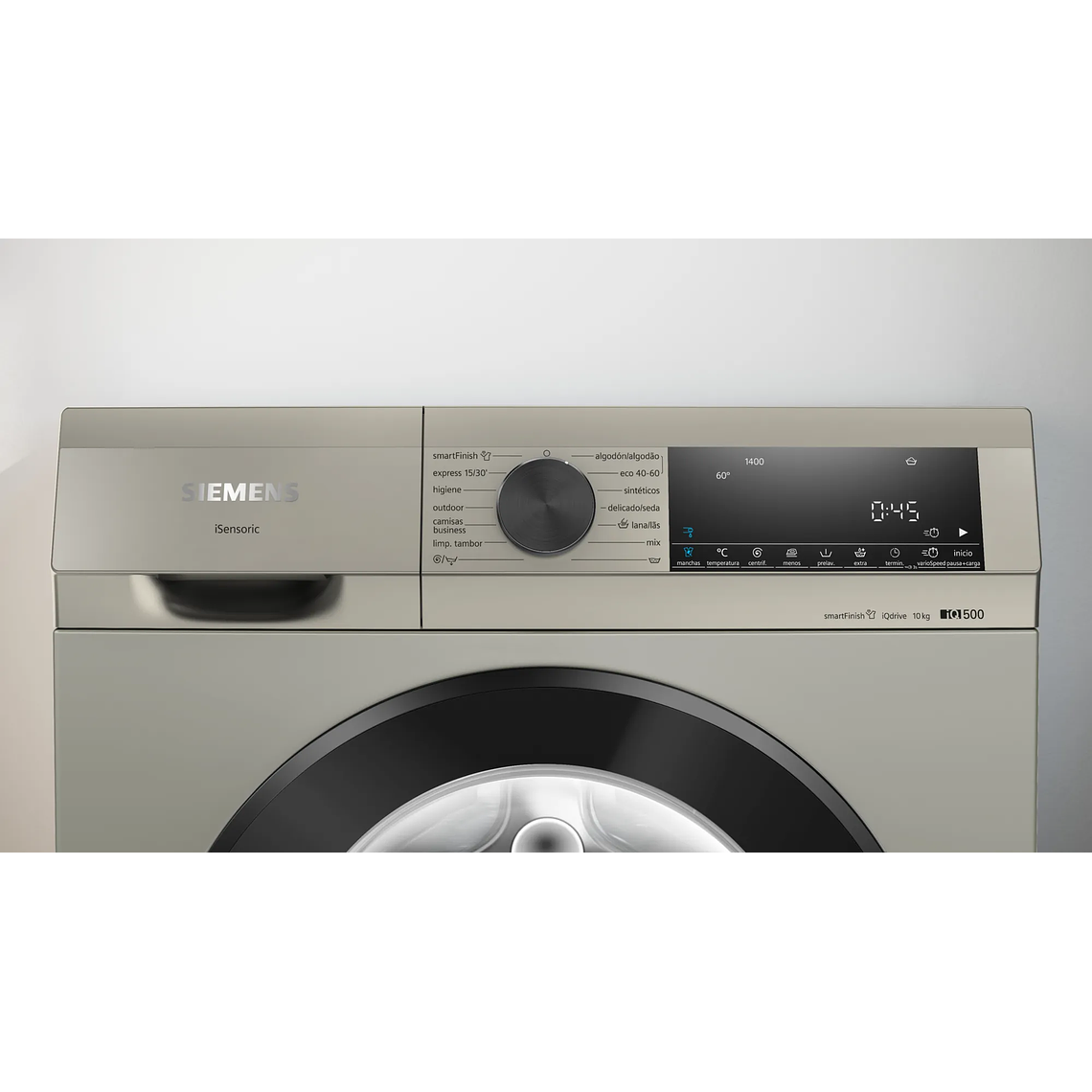 Lavadora SIEMENS iQ500 de carga frontal 10 kg 1400 r.p.m. Acero Mate Antihuellas A 2