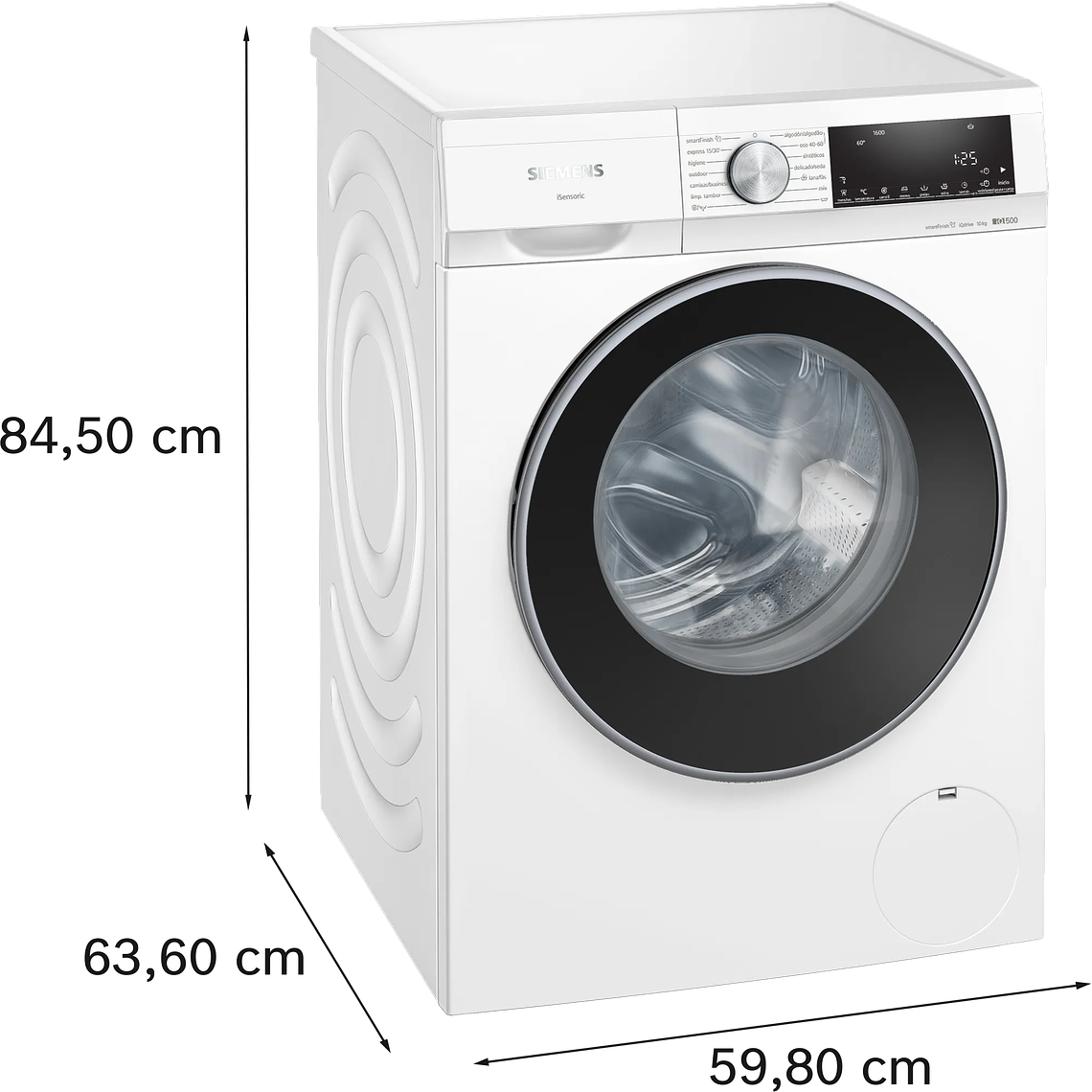Lavadora SIEMENS iQ500 de carga frontal 10 kg 1600 r.p.m. A 6