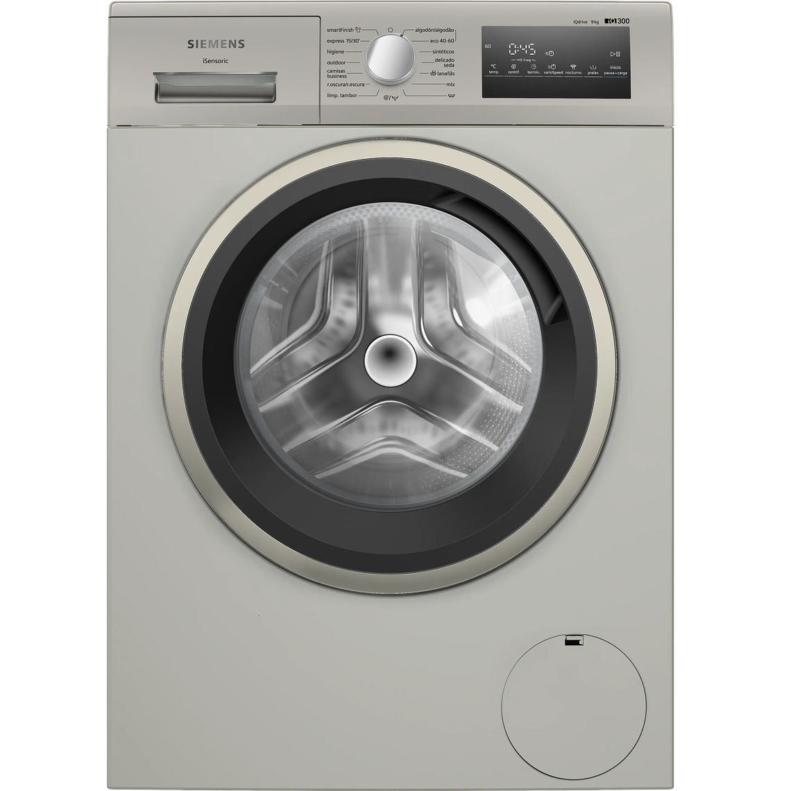 Lavadora SIEMENS iQ300 de carga frontal 9 kg 1400 r.p.m. Acero Mate Antihuellas A 1