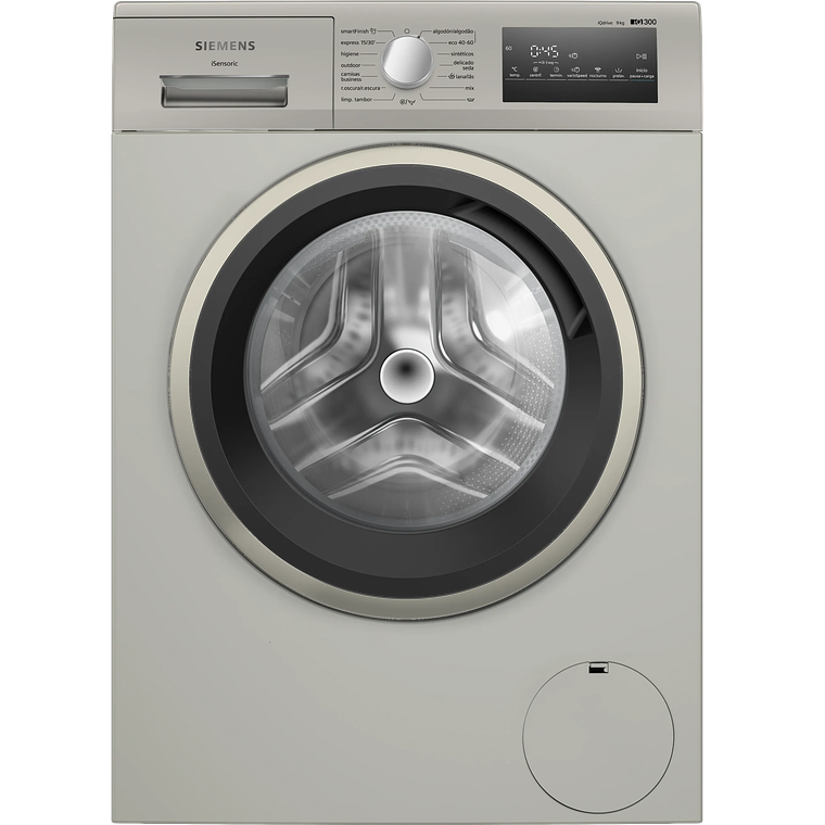 Lavadora SIEMENS iQ300 de carga frontal 9 kg 1400 r.p.m. Acero Mate Antihuellas A 1
