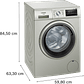 Lavadora SIEMENS iQ300 de carga frontal 9 kg 1400 r.p.m. Acero Mate Antihuellas A - Miniatura 5