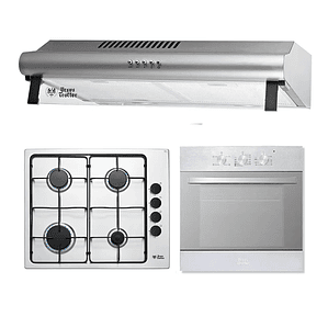 Kit empotrable G4 - Gas Licuado / FF60 Inox 1M / Horno eléctrico EPC4 Reflex DL