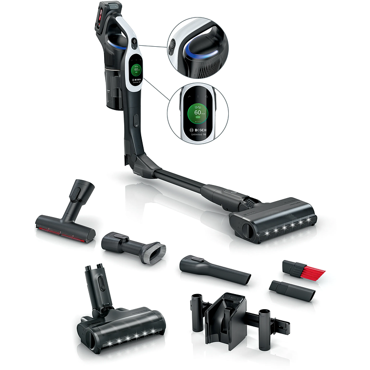 Aspiradora BOSCH sin cable Unlimited 10 Blanco 1