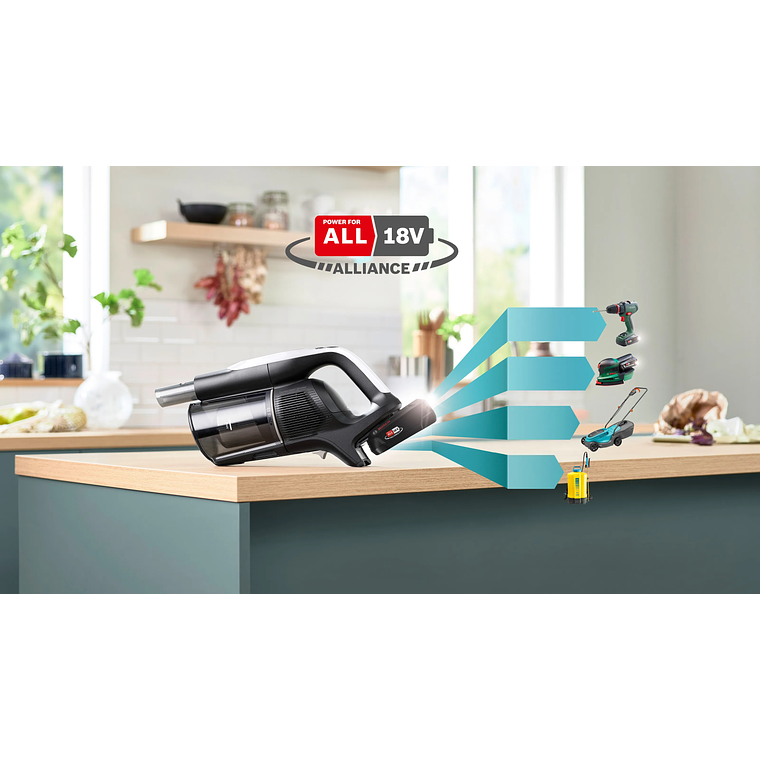 Aspiradora BOSCH sin cable Unlimited 10 Blanco 2