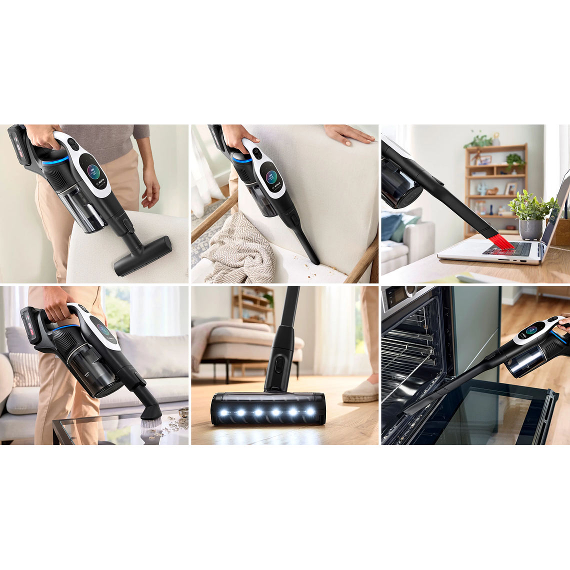 Aspiradora BOSCH sin cable Unlimited 10 Blanco 7